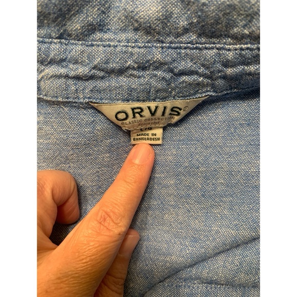 Orvis Classic Collection Linen Blend Shirt Women’s Size Large - Picture 4 of 4